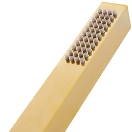 Beliani Handbrause Gold Metall Quadratisch Stab 1 Strahlart Modern Klassisch Duschkopf Badezimmer Stabhandbrause Stabbrause