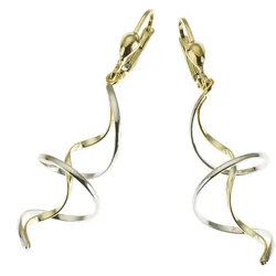 Fascination by Ellen K. Ohrringe 333 Gold zweifarbig Spirale