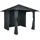 MCW Pergola MCW-J63, Garten Pavillon, Terrassenüberdachung mit Seitenwand 3x3m - Anthrazit,