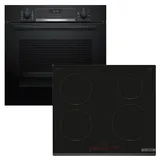 Bosch Herdset Backofen AutoPilot + Induktionskochfeld HomeConnect autark 60cm