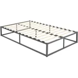 ML-Design Metallbett 120x200 cm auf Stahlrahmen mit Lattenrost Anthrazit, Metall