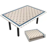 VOUNOT® Tischdecke Outdoor, Elastisch Rechteckig Gartentischdecke, Abwaschbar abwischbar Wetterfest, 180x114 cm
