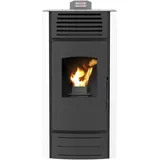 A+ Robin Wood Enya Air Pelletofen 12 kW Weiß Pelletkamin Pelletheizung + Reglung