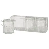 Boltze Teelichthalter Country Glas Transparent