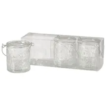 Boltze Teelichthalter Country Glas Transparent