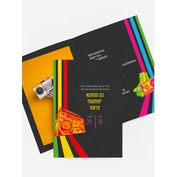 Einladungen zum Geburtstag  selbst gestalten mit Spruch und Fotos im Onlinedesigner bei Meine-Kartenmanufaktur.de