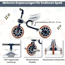 Costway 5-in-1 Kinderrad / Laufrad für Kleinkinder mit abnehmbaren Pedalen, – Blau