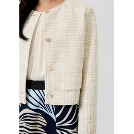 s.Oliver Eleganter Bouclé-Blouson mit Glitzergarn - creme - 44