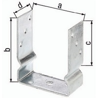 GAH Alberts U-Pfostenträger ETA-10/0210 71x150x100x60mm TZN z.Aufschr.