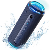 Tronsmart T7 Lite Bluetooth Lautsprecher mit Dual Treiber Starkem Bass, 24W Kabelloser Tragbare Lautsprecher mit LED-Licht, IPX7 Wasserdicht, Stereo-Sound, 24h Spielzeit Musikbox für Partys, im Freien