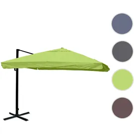 Mendler Gastronomie-Ampelschirm HWC-A96 Flap 300 x 300 cm grün ohne Ständer drehbar