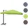 Mendler Gastronomie-Ampelschirm HWC-A96 Flap 300 x 300 cm grün ohne Ständer drehbar