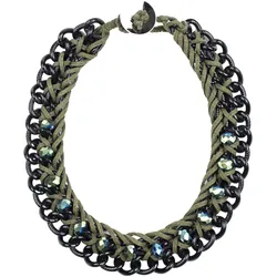 Kette mit Anhänger "Tavira", Damen, Gr. one size, Metall, grün, COLLEZIONE ALESSANDRO, Basic, Halsketten, Statementkette
