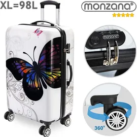 monzana Trolley 4-Rollen 75 cm / 98 l gemustert