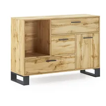 SKRAUT HOME Buffet Loft 120 x 40 x 86 cm Eiche Rustikal