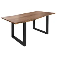 MASSIVMOEBEL24.DE Baumtisch Akazie 160x90x76 natur Beine anthrazit matt FREEFORM