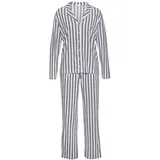 S.Oliver Damen Pyjama schwarz - weiß - gestreift Gr.48/50