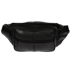 Christian Wippermann Bauchtasche Große Bauchtasche aus echtem Leder 34x15x8 cm (BxHxT) schwarz