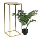 DanDiBo Ambiente DanDiBo Blumenhocker Metall Gold Eckig 70 cm Blumenständer Beistelltisch 96506 L Blumensäule Modern Pflanzenständer Pflanzenhocker