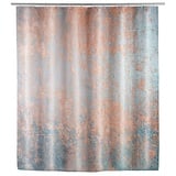 Wenko Anti-Schimmel Duschvorhang Mod. Agate, antibakterieller Textil-Vorhang für Dusche und Badewanne, waschbar & wasserabweisend, 12 Vorhang-Ringe zur Befestigung an der Duschstange, 180 x 200 cm