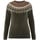 Fjällräven Övik Knit Sweater W Damen - Wollpullover - oliv-dunkelgrün|beige-sand