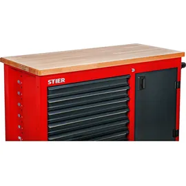 Stier Fahrbare Werkbank mit 7 Schubladen und 1 Tür