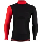 Lenz Longsleeve Men Merino Turtle Neck schwarz/rot L