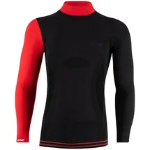 Lenz Longsleeve Men Merino Turtle Neck schwarz/rot L