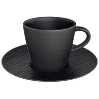 Villeroy & Boch Espressotasse mit Untertasse 0,06 l Schwarz