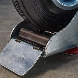 Wiltec Wiltec, Möbelrollen, Doppelstopp-Lenkrolle Set 4x Vollgummirad 200mm 150kg Transportrollen