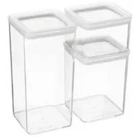 5five simply smart Aufbewahrungskiste Set 3  transparent