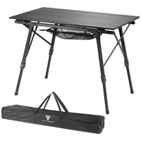 STAHLWERK Campingtisch CT-30 ST Faltbarer und höhenverstellbarer Alu-Klapptisch
