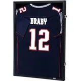 Home Deluxe - Trikotrahmen - MOMENTO - Farbe: Schwarz, ca. 80 x 4 x 60 cm, abschließbar, Hdf Platte I Klapprahmen, Präsentationsrahmen, Schattenbox - Schwarz