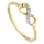 Jobo Goldring "Ring Unendlich" Gr. 58, gelb (gelbgold 375), Fingerringe, Damen, 58, Gelbgold 375, Goldring, 375 Gold mit 10 Zirkonia