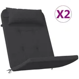 vidaXL Adirondack-Auflagen 2 Stk. Schwarz Oxford-Gewebe