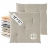 Esprit Needlestripe Sitzkissen 40 x 40 cm Braun