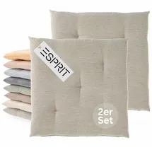 Esprit Needlestripe Sitzkissen 40 x 40 cm Braun