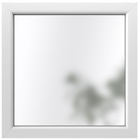 Milchglas Fenster mit Satinato Strukturglas, Kunststoff, aluplast IDEAL 4000, Weiß, 800 x 800 mm, individuell konfigurieren