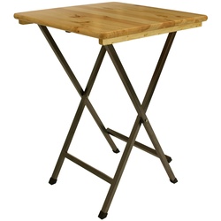 DEGAMO Stehtisch ZÜRICH 78x78cm quadratisch, Metall + Holz lackiert