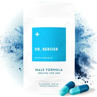 Dr. Berger® Male Formula – Natürliches Potenzmittel für Männer Alternative zu Viagra und Kamagra 15 St Kapseln