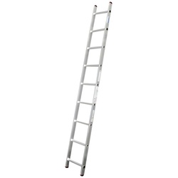 KRAUSE Anlegeleiter »CORDA«, 9 Sprossen, Aluminium - silberfarben