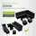 Juskys Manacor Lounge-Set schwarz/grau inkl. Abdeckung