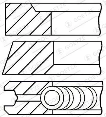 GOETZE ENGINE Kolbenringsatz 0833740000 für RENAULT