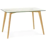 Kleiner tisch / schreibtisch gerade 'bugy' aus glas - 120x80 cm | Alterego - Transparent