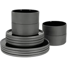 CreaTable Futuro Tafelservice 12-tlg. schwarz