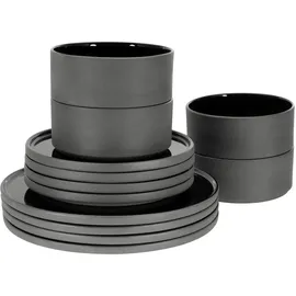CreaTable Futuro Tafelservice 12-tlg. schwarz