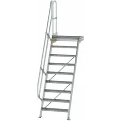 MUNK Aluminium-Treppe Plattform 60° 9 Stufen