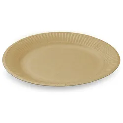 VEPATIM 1000x BIONATURE Pappteller FSC Mix 'Kraft' rund O18cm fettdicht braun
