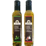 2x 250ml Olivenöl aromatisiert Rosmarin Knoblauch und Basilikum aus Frankreich