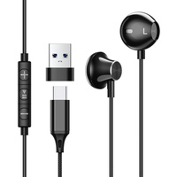 USB Typ C Kopfhörer Stereo, in Ear USB C Earbuds Kopfhörer mit Mikrofon & Lautstärkeregler, kompatibel mit Samsung Galaxy S22/S21/S20/NOTE20, iPad Pro 2021 2020, mini6th/air4th, Moto/HTC/Sony
